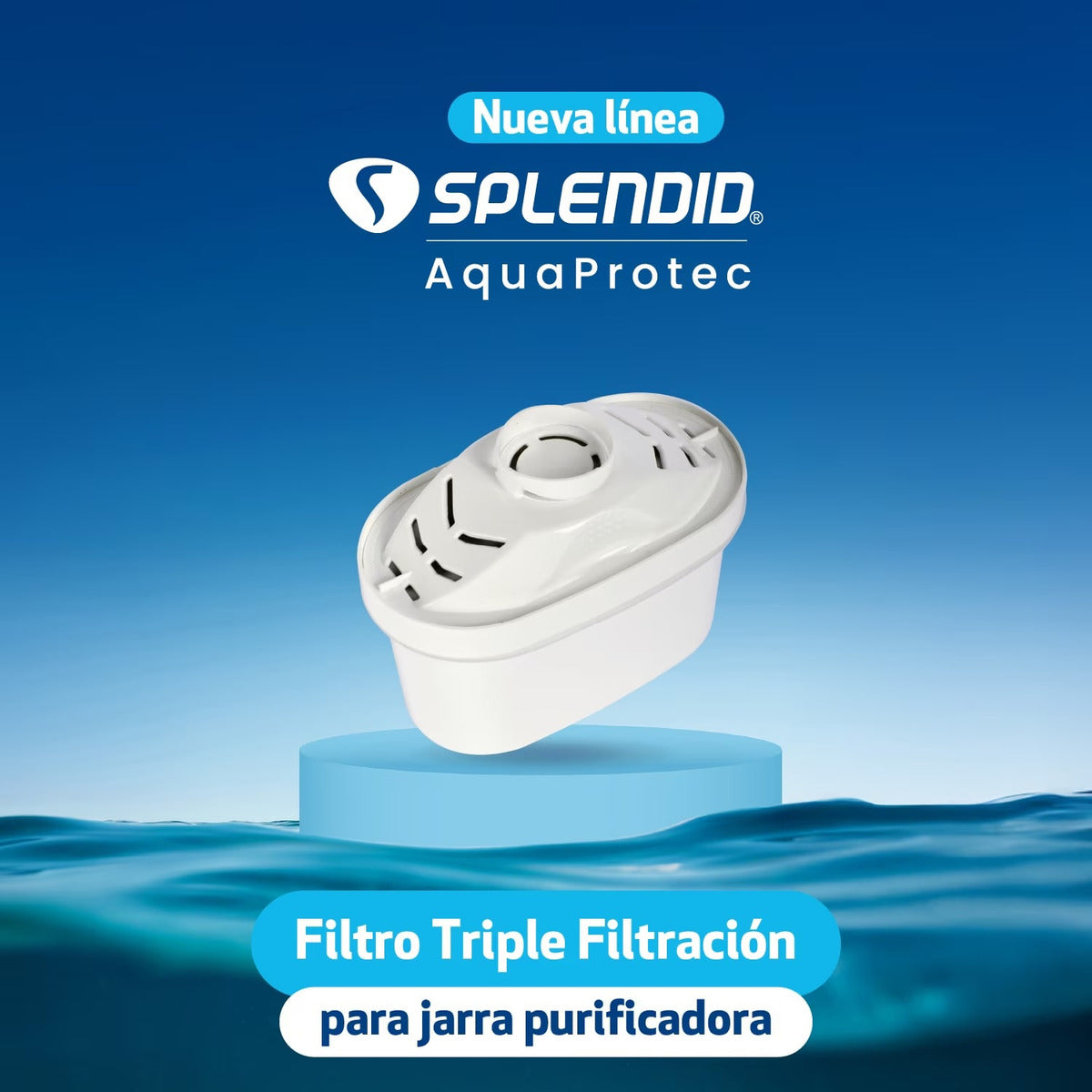 Pack 2 Filtros De Jarra Purificadora Splendid Aquaprotec