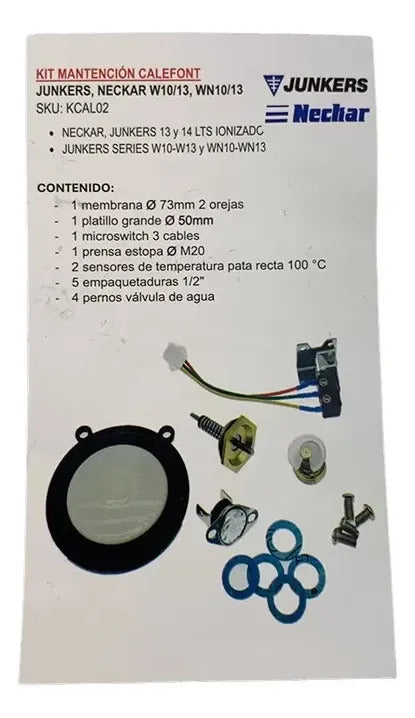 Kit Mantención Calefont Junker-neckar 13 Y 14 Lt