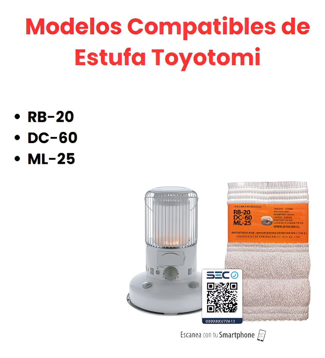 Mecha Certificada Para Toyotomi  Rb 20 - Dc 60 Y Ml 25