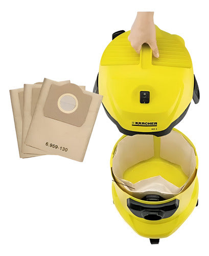 Set De 5 Bolsas Para Aspirado Karcher Wd3
