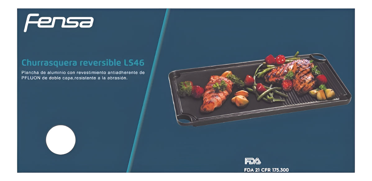 Plancha Churrasquera Reversible 23x46 Aluminio Ls46 Nueva