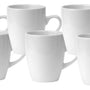 6 Tazas Mug De Ceramica Blanco Bullet 325ml Hallen