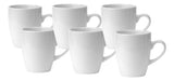 6 Tazas Mug De Ceramica Blanco Bullet 325ml Hallen