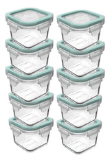 Pack De 10 Mini Herméticos De Vidrio Allegra 210ml