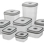 Set Contenedores De Plástico Herméticos Fensa 8 Unidades