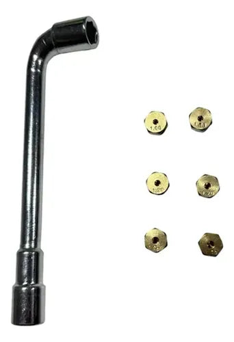 Kit 6 Inyectores Cocina Gas Natural + Llave Fen/mad/sind