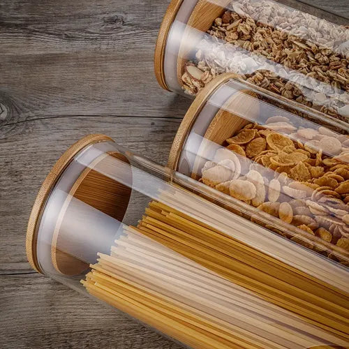 Juego De 4 Ollas Herméticas | Electrolux Bamboo Lid Vidrio