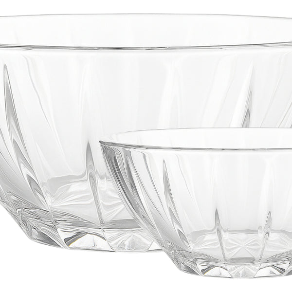1 Ensaladera 1.85cc + 6 Bowls 350cc Vidrio Allegra Color Transparente Arganda