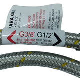Flexible Gas 1 Mt Conex. Roscada 3/8 Hilo Izq X 1/2 Hilo Der