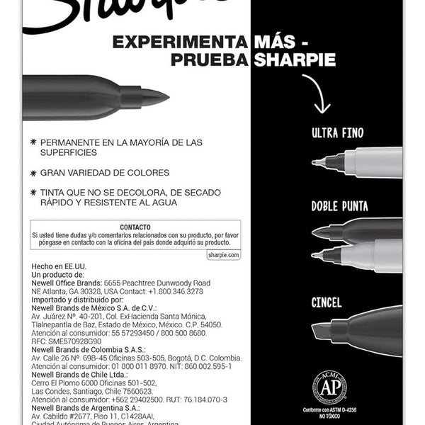 Marcadores Permanente Punta Fina Sharpie Mistic X5 Colores