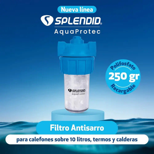 Filtro Antisarro Splendid Calefon (+10L), Termo Y Caldera Gris