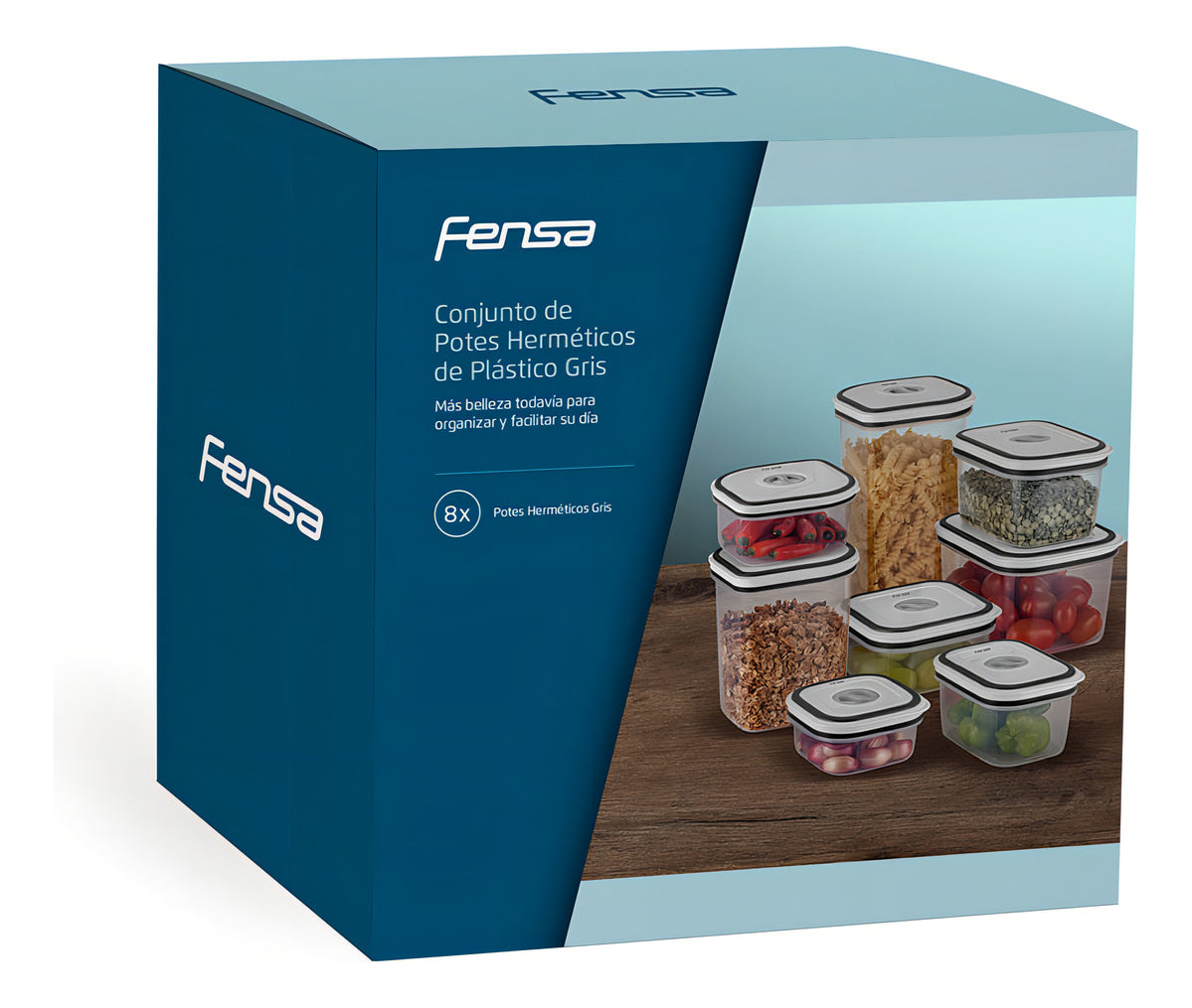 Set Contenedores De Plástico Herméticos Fensa 8 Unidades
