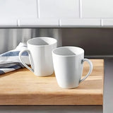 6 Tazas Mug De Ceramica Blanco Bullet 325ml Hallen