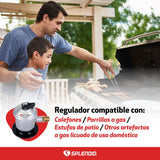 Regulador De Gas Licuado Splendid De 5-11-15kg Certificado Color Plateado