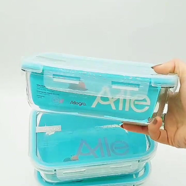 Pack 3 Herméticos De Vidrio De 1000 Ml Allegra