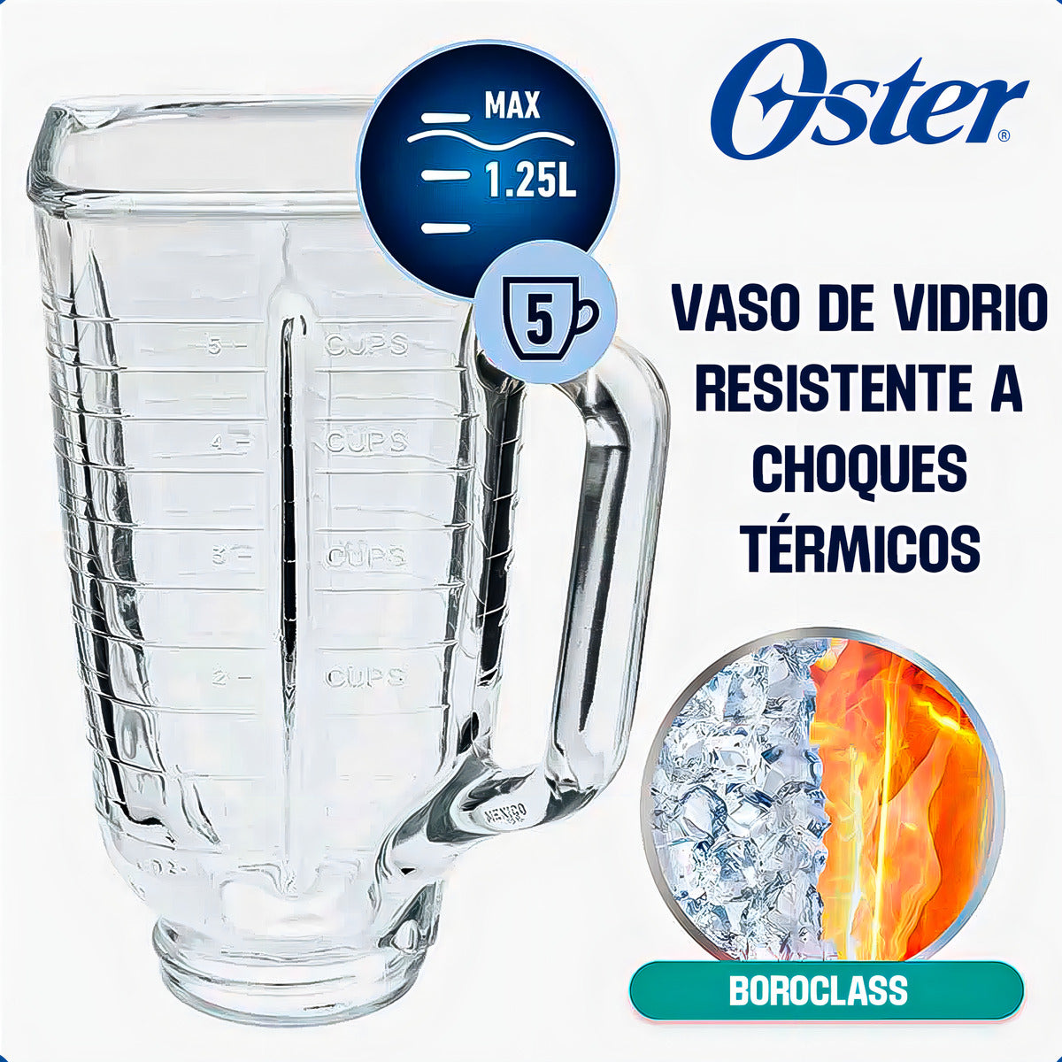 Vaso Para Licuadora Oster Vaso De Licuadora Vaso Vidrio De 1.25 Litos Arcashopping Jarra De Licuadora Jarra De Licuadora De Repuesto Cuadrada Vaso De Licuadora Oster Repuesto De Licuadora