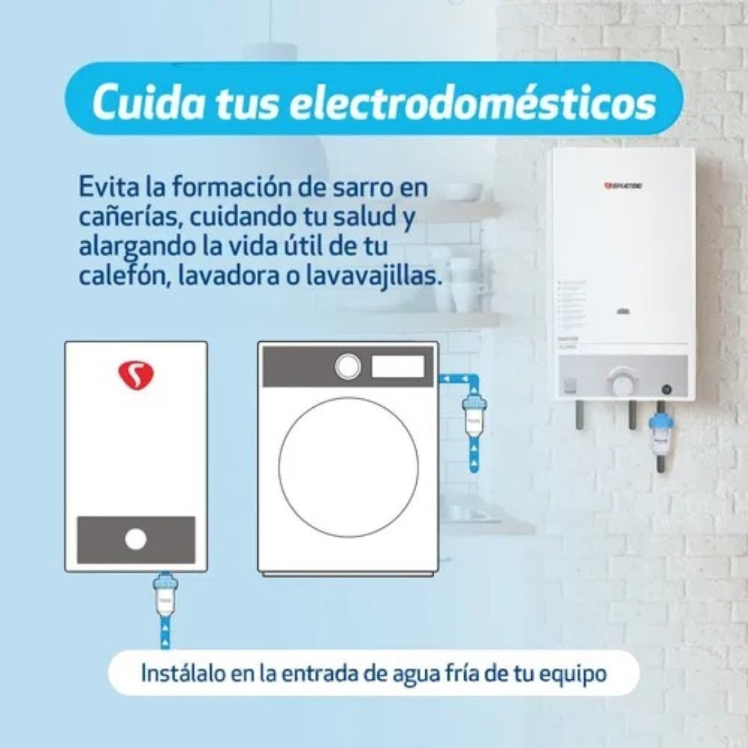 Filtro Antisarro Calefon Y Lavavajillas Splendid Blanco