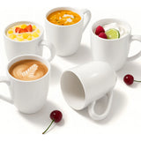 6 Tazas Mug De Ceramica Blanco Bullet 325ml Hallen