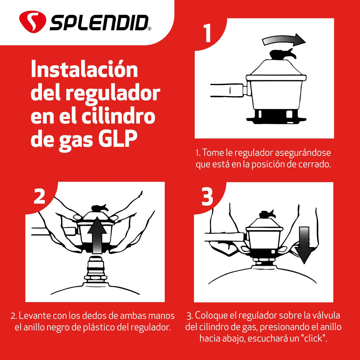 Regulador De Gas Licuado Splendid De 5-11-15kg Certificado Color Plateado