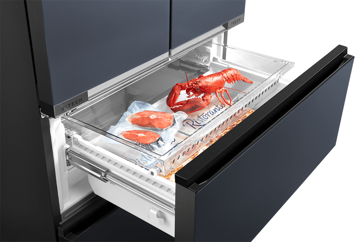 Refrigerador Midea MDRFD705BIE70 Perfect Fit, detalle