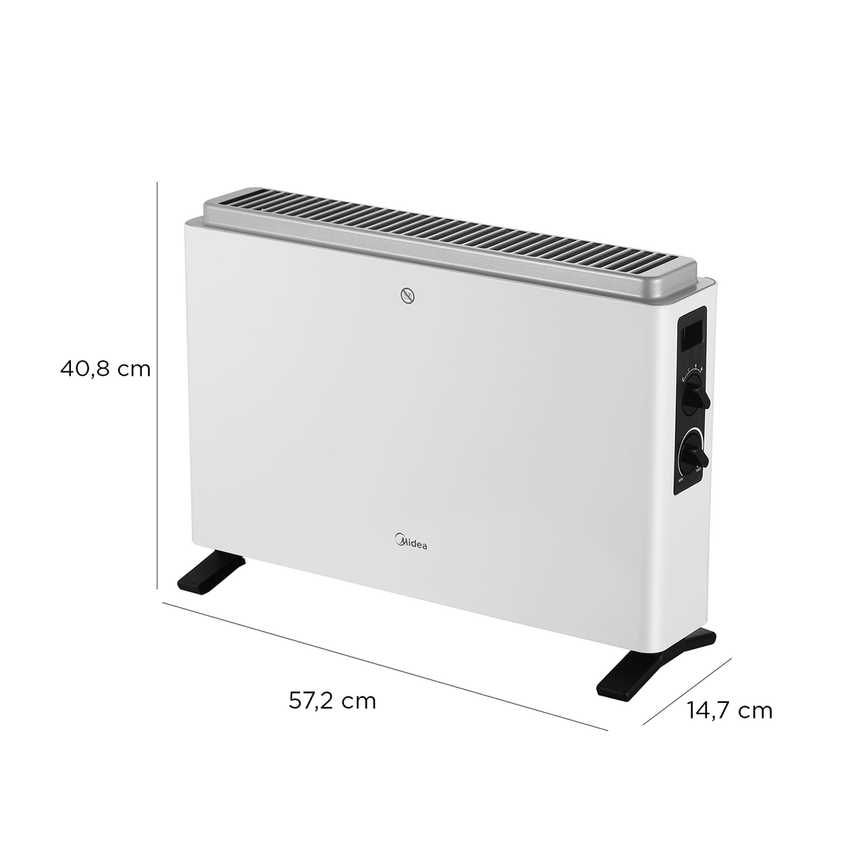 Convector Eléctrico Midea NDK20-21A 1700W 3 Niveles — OPEN BOX