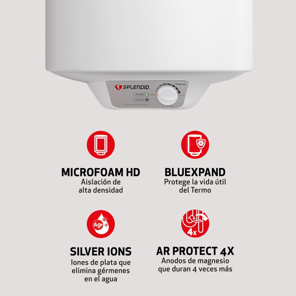 Termo eléctrico Splendid TM-120S instalado